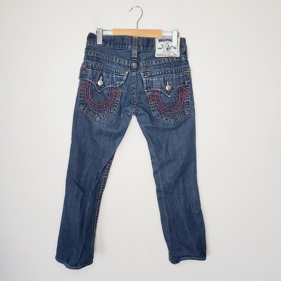 TRUE RELIGION Flap Pocket Blue Bootcut Jeans - Picture 3 of 10